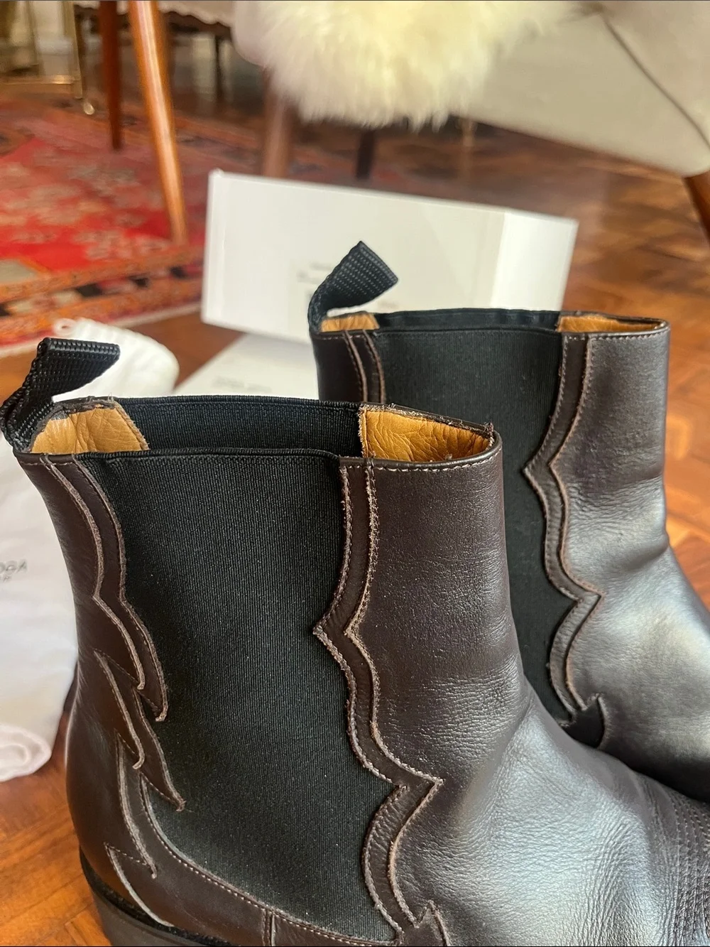 TOGA VIRILIS CHELSEA BOOT dark brown  MENS 46